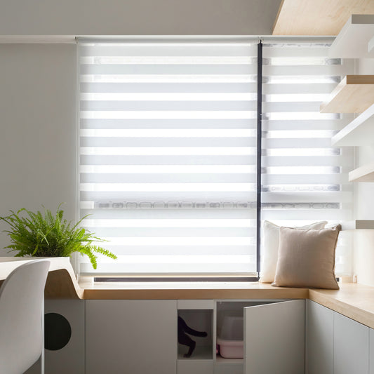 YEES Motorized Zebra Blinds Harmonious Stripes