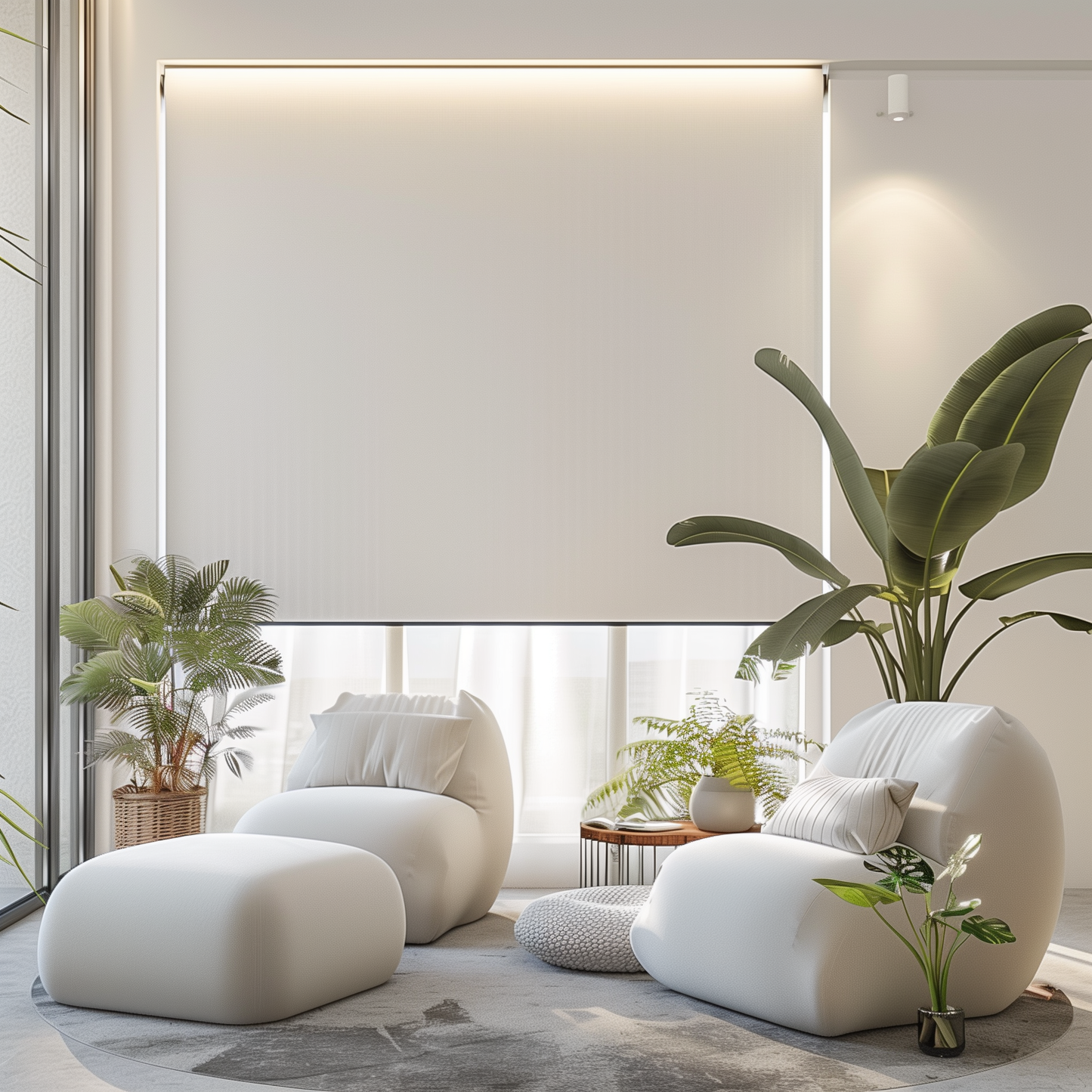 YEES Motorized Roller Shades Nature’s Elegance