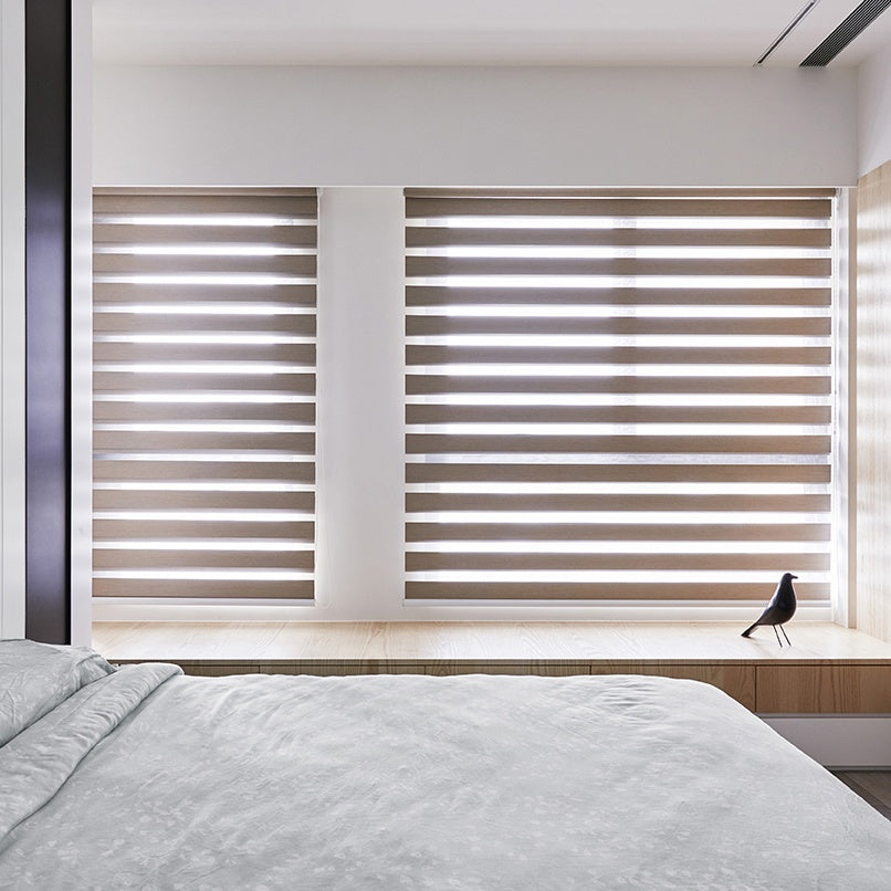 YEES Motorized Zebra Blinds Harmonious Stripes