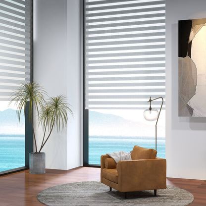 YEES Motorized Zebra Blinds Elegant Stripes